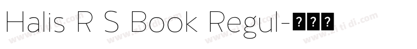Halis R S Book Regul字体转换